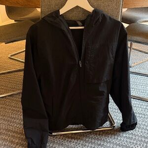 Zella Black Hooded Windbreaker Jacket